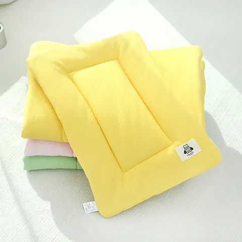 Macaron Waffle Weave Pet Mat Double Sided Usable Breathable Cat Cage Platform Pad Quilted Soft Puppy Bed Mattress Pet Supplies