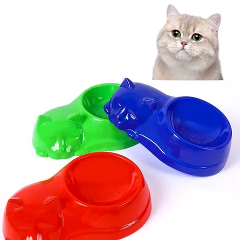 Katzenkopf Form Haustiernapf Fischgrätenmuster Rutschfest Kunststoff Einzelne Futterschüssel Für Kleine Hunde Katzen Kätzchen Heim Fütterung