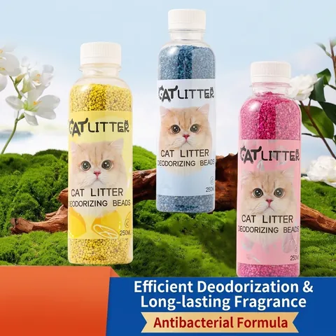 Cat Litter Deodorizing Beads Fresh Scent Pet Odor Remover Beads for Cat Litter Box Physical Adsorption Fragrance Granules