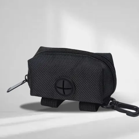 Portable Dog Poop Bag Dispenser Oxford Fabric Pet Waste Bag Holder For Outdoor Walking Travel With Swivel Hook And Fastener Strap