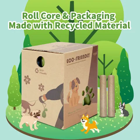 Eco-Friendly Biodegradable Dog Poop Bags Lavender Scented Thick Leakproof Pet Waste Disposal Bags With Dispenser For Dogs