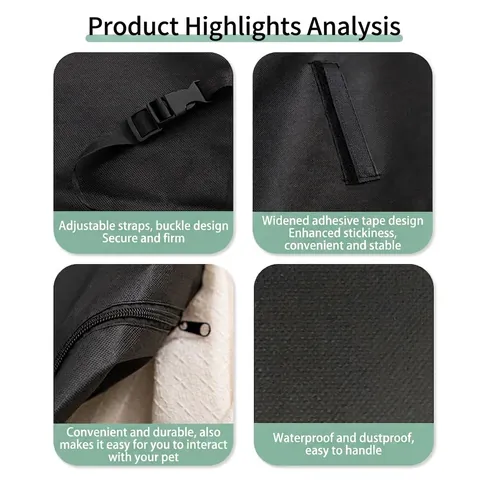 Waterproof 600D Oxford Fabric Car Pet Seat Cover Universal Rear Seat Trunk Protector For Dogs Cats Black Travel Car Mat