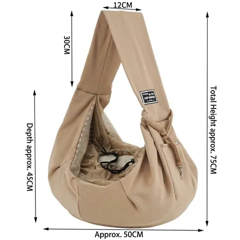 Portable Pet Sling Carrier Breathable Mesh Polyester Travel Shoulder Bag For Small Dogs And Cats Up To 6.5kg Adjustable Strap Pet Carrier