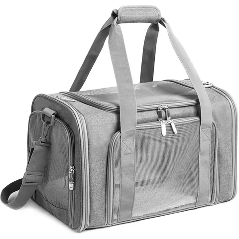 Portable Breathable Oxford Cloth Pet Carrier Bag Foldable Large Capacity Small Dog Cat Travel Handbag For Car Outdoor Use