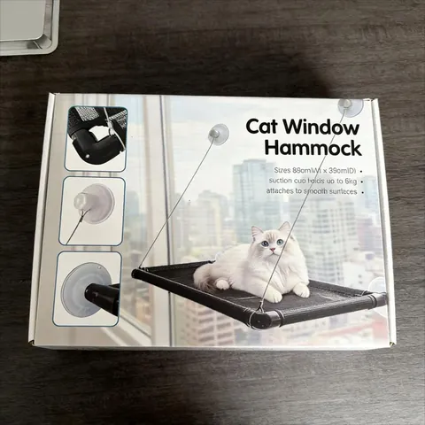 Heavy Duty Cat Window Hammock Breathable Mesh Plush Hanging Cat Bed With Strong Suction Cups Space Saving Pet Shelf Perch