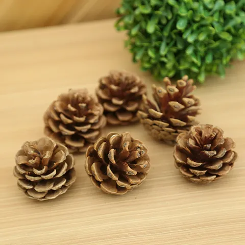 Natural Wooden Pine Cones Christmas Tree Hanging Ornaments Rustic Pinecone For Photography Props Home Party Decoration