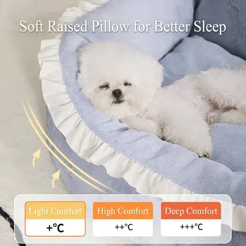 Prinses Stijl Afneembaar Wasbaar Huisdier Sofabed Zacht Pluche Polyester Ruitjes Honden Kattenbed Voor Kleine Honden Puppies Winter Warm Huisdiernest