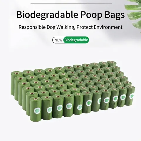 Bolsas Para Excrementos De Mascotas Biodegradables Perfumadas Verde Antifugas Alta Resistencia Limpieza Mascotas HDPE EPI