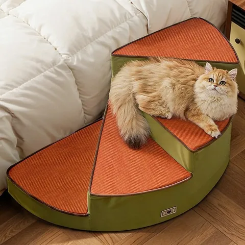 Spiral Pet Treppe Schwamm Mehrstufig Für Kleine Hunde Katzen Abnehmbarer Bezug Rutschfeste Leiter Für Hohes Bett Sofa