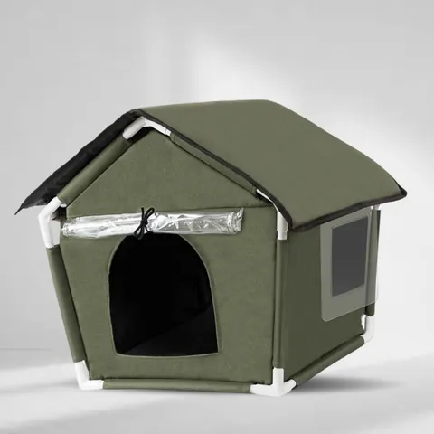 Casa para Mascotas al Aire Libre Impermeable Nido Plegable de Tela Oxford para Perros y Gatos Refugio Portátil a Prueba de Lluvia para Mascotas Pequeñas