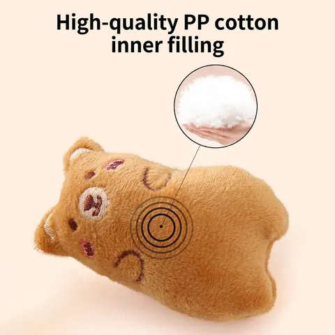Soft Plush Catnip Toy For Cats Interactive Cartoon Animal Shape Frog Dinosaur Bear Kitten Duck Teething Chew Boredom Relief Pet Toy Gift