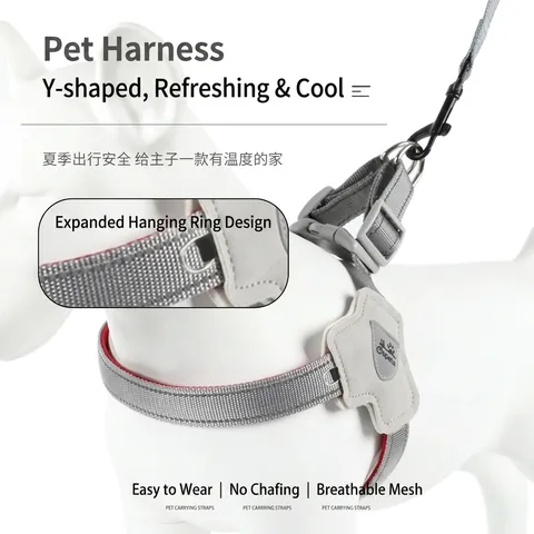 Reflective No Pull Dog Harness Breathable Mesh Pet Vest Adjustable Polyester Padded Saddle Harness For Walking Safety