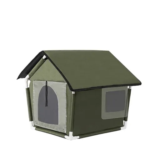 Casa para Mascotas al Aire Libre Impermeable Nido Plegable de Tela Oxford para Perros y Gatos Refugio Portátil a Prueba de Lluvia para Mascotas Pequeñas