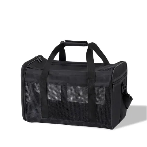 Portable Pet Carrier Bag For Cats And Small Dogs Breathable Mesh Oxford Cloth Foldable Travel Handbag With Shoulder Strap