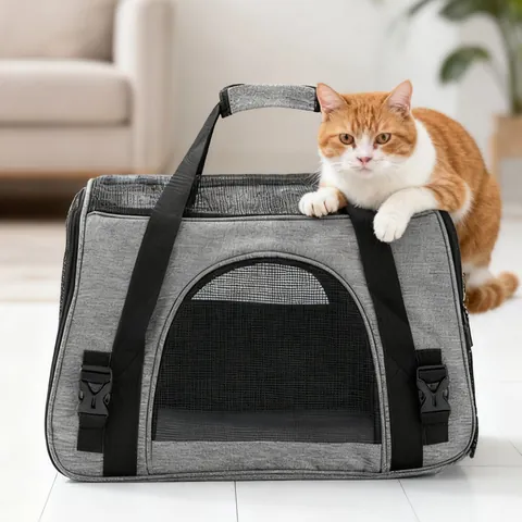 Foldable Large Capacity Breathable Pet Carrier Bag Oxford Cloth Portable Cat Dog Outdoor Travel Shoulder Handbag For Small Animals