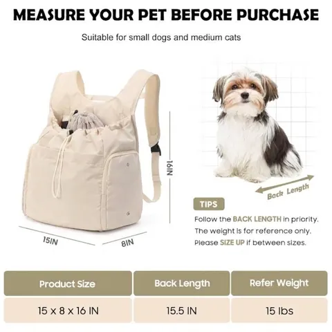 Breathable Large Capacity Pet Carrier Bag For Cats Small Dogs Outdoor Portable Chest Backpack Polyester Mesh Adjustable Strap