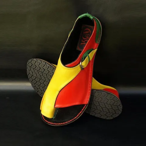 Women's Casual Color Block Flat Sandals Roman Toe Ring Sandals Plus Size Buckle Summer Beach Shoes