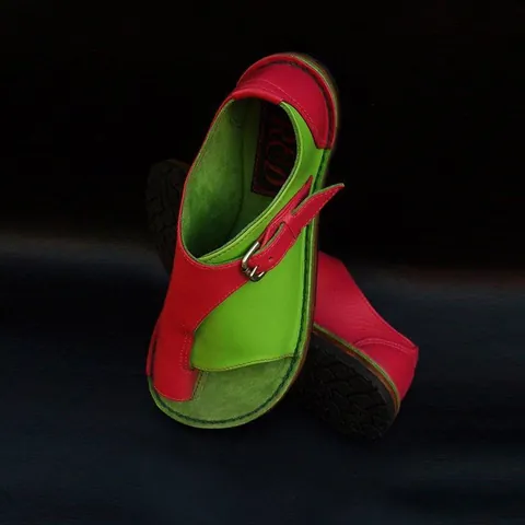 Women's Casual Color Block Flat Sandals Roman Toe Ring Sandals Plus Size Buckle Summer Beach Shoes