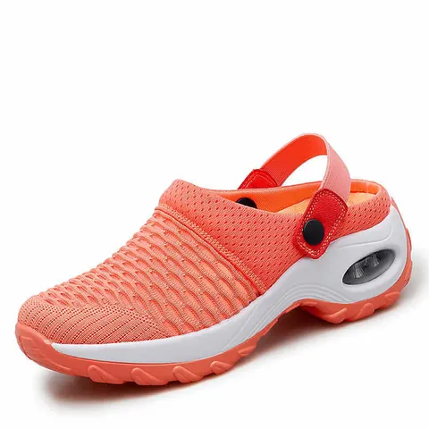 Baskets Respirantes en Maille pour Femmes Coussin d'Air Ajouré Chaussures de Sport Décontractées Semelle Souple Légères À Enfiler Marche