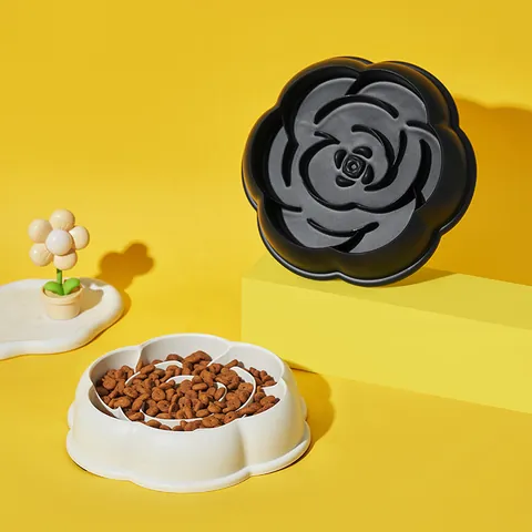 Pet Slow Feeder Bowl Anti-Choking Dog Bowl Flower Donut Maze Design Non-Slip Pet Food Bowl For Dogs Cats Healthy Eating