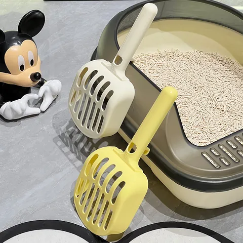 Large Cat Litter Scoop Long Handle Sifter Plastic Kitty Litter Scooper Pet Cleaning Tool For Tofu Cat Sand Box Sifting