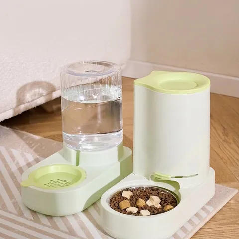 Automatische Voer En Waterbak Voor Huisdieren Zwaartekracht PP PET Roestvrijstalen Kom Voor Katten Honden Binnen Grote Capaciteit
