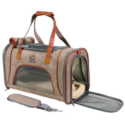Portable Breathable Foldable Pet Carrier Bag Oxford Cloth Travel Bag For Cats Small Dogs Airline Approved Handheld Shoulder Pet Bag
