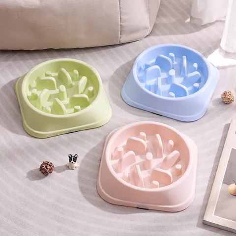 Eco-Friendly PP Slow Feeder Pet Bowl Anti-Choking Jungle Maze Design Dog Food Basin For Healthy Digestion Cat Slow Feeding Bowl