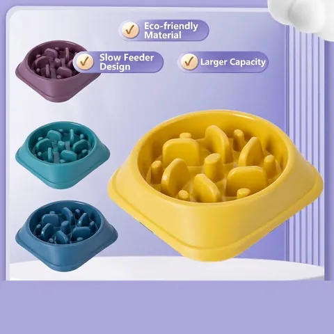 Eco-Friendly PP Slow Feeder Pet Bowl Anti-Choking Jungle Maze Design Dog Food Basin For Healthy Digestion Cat Slow Feeding Bowl