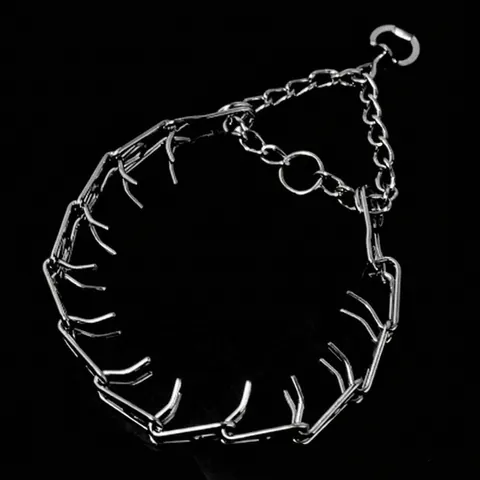 Professional Iron Prong Dog Training Collar Adjustable Detachable Metal Link Iron Choke Chain For Dogs Pet Behavior Correction Training Collar