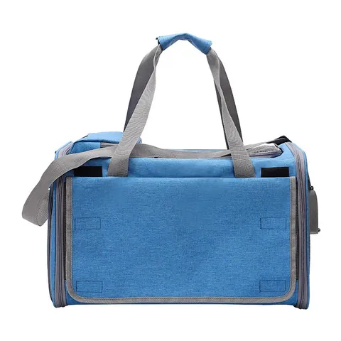 Portable Pet Carrier Bag For Cats And Small Dogs Breathable Mesh Airline Approved Oxford Cloth Travel Handbag Foldable Shoulder Bag
