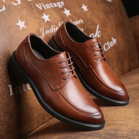 Herren Business Formelle Lederschuhe Schnürschuhe Größensteigernd Oxford Schuhe Klassische Halbschuhe Für Büro Arbeit Hochzeit Freizeit