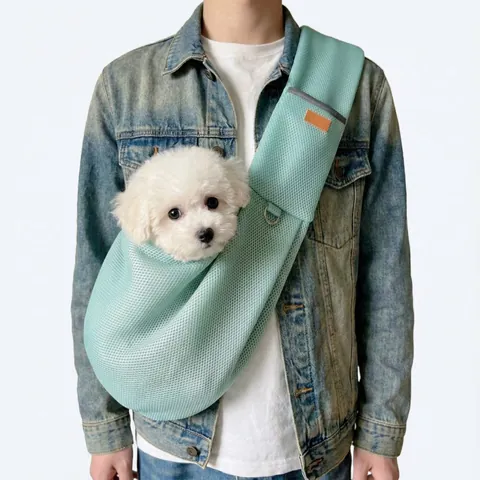 Atmungsaktive Polyester Netz Haustiertasche für kleine Hunde Katzen Tragbare Verstellbare Schulter Outdoor Reisetasche
