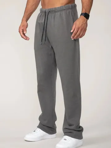 Men European Size Sport Sweatpants Loose Cotton Blend Fitness Joggers With Drawstring Elastic Waist Casual Long Pants For Men