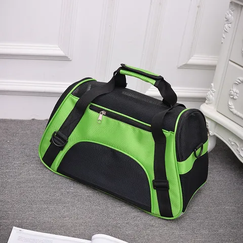 Portable Breathable Pet Carrier Bag For Small Dogs Cats Mesh Travel Handbag Adjustable Shoulder Strap Wear-Resistant Nylon Puppy Carrier