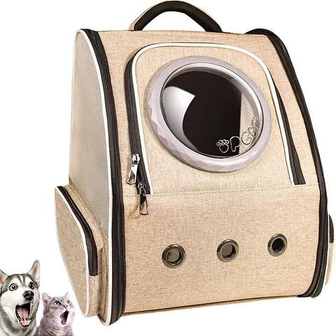 Space Capsule Pet Carrier Backpack Breathable Foldable Large Capacity Portable Travel Bag For Cats Small Dogs Fabric Material