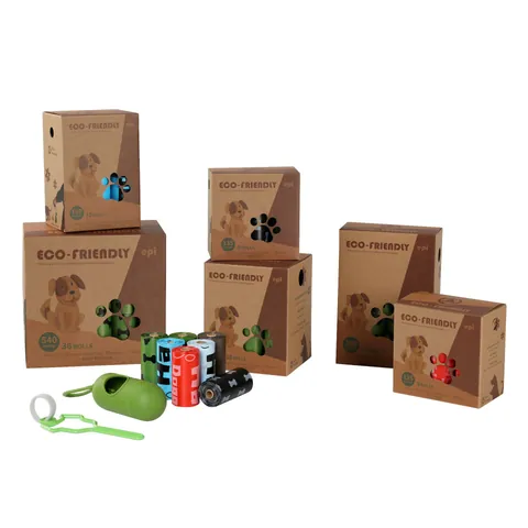 Eco-Friendly Biodegradable Dog Poop Bags Lavender Scented Thick Leakproof Pet Waste Disposal Bags With Dispenser For Dogs