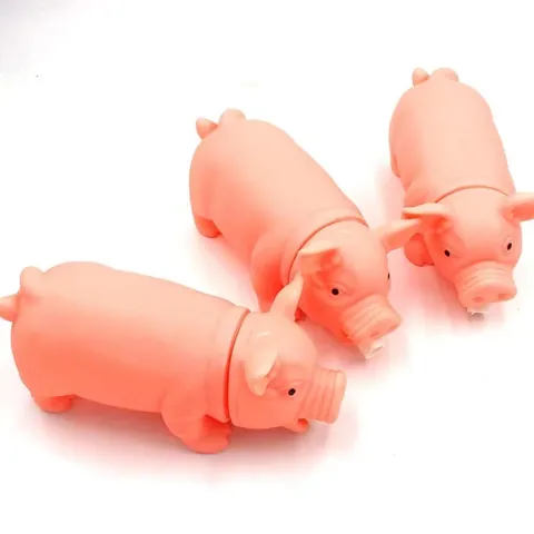 Funny Squeaky Pig Dog Toy Durable Vinyl Screaming Pig Pet Interactive Training Toy Relief For Small Medium Dogs