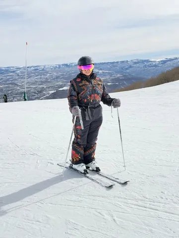 Mono de Esquí de Una Pieza para Mujer Vintage Estampado Floral con Capucha a Prueba de Viento Impermeable para Deportes de Invierno