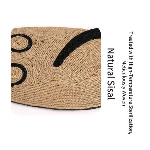 Natural Sisal Cat Scratching Mat Mouse Shape Durable Scratching Pad For Furniture Protection Wall Hanging Cat Claw Toy