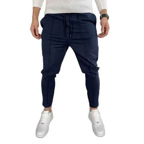 Men Slim Fit Sports Joggers Breathable Running Sweatpants With Leg Zipper Drawstring Mid Waist Gym Bottoms Casual Athleisure Pants