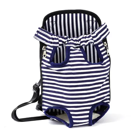 Portable Pet Carrier Backpack Breathable Mesh Canvas Front Dog Carrier Bag With Adjustable Straps For Small Dogs Cats Travel Walking