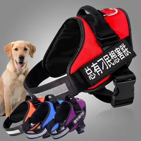 Reflective No Pull Dog Harness With Control Handle Adjustable Polyester Pet Vest For Small Medium Large Dogs Outdoor Walking Safety