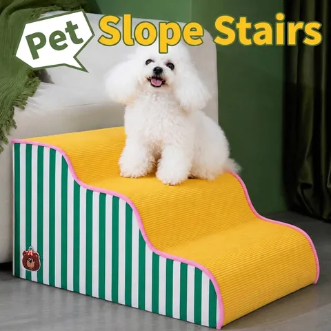 Antislip Huisdier Trap Hondenhelling Hoge Dichtheid Spons Klimtrappen Voor Kleine Honden Oudere Katten Met Wasbare Hoes