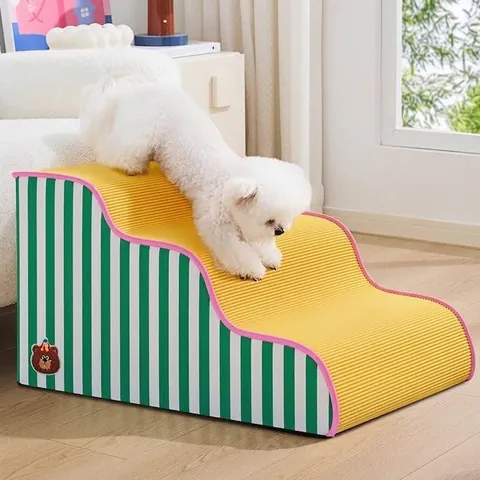 Antislip Huisdier Trap Hondenhelling Hoge Dichtheid Spons Klimtrappen Voor Kleine Honden Oudere Katten Met Wasbare Hoes