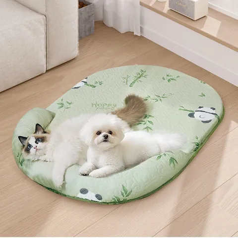 Sommer Kühlende Haustiermatte Cartoon Panda Hase Druck Gesteppt Atmungsaktiv Hundebett Für Kleine Mittlere Hunde Katzen Innen Waschbar