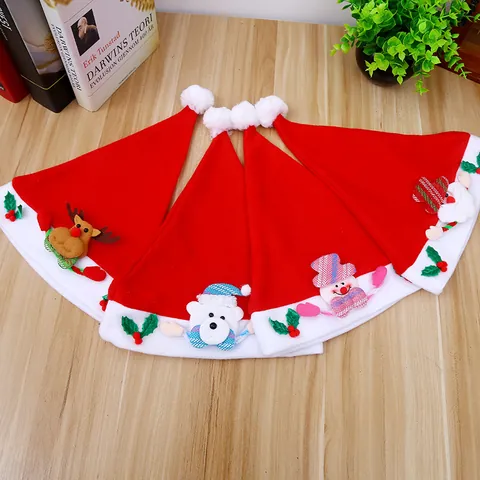 Kids Plush Christmas Hat Soft Fleece Santa Claus Snowman Reindeer Bear 3D Cartoon Xmas Decorative Hat For Children Party Gift