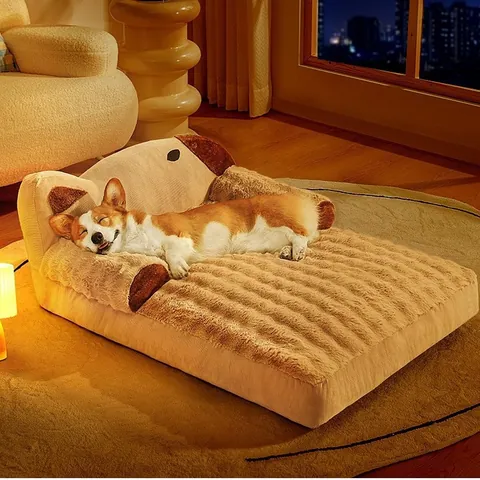Winter Thickened Warm Long Plush Dog Bed Removable Washable Faux Fur Pet Sofa Mat For Small Medium Large Dogs Cats Bed