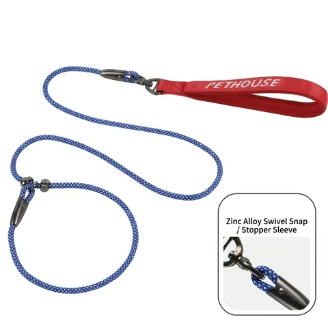 Heavy Duty Polyester Braided Pet Dog Slip Lead Leash For Large Medium Small Dogs Anti Explosion Training Rope Padded Handle