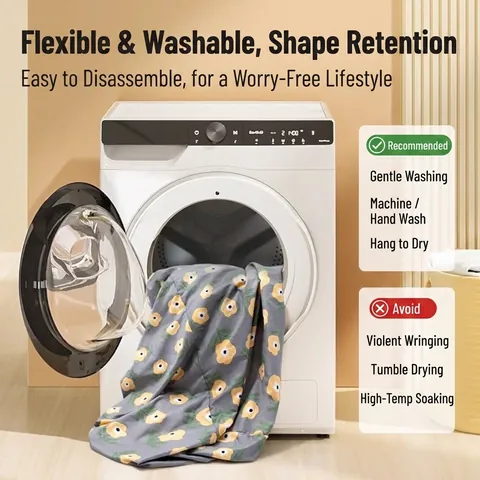 Washable Pet Bed Cover Breathable Fabric Dog Bed Protector Slipcover Floral Striped Plaid Pattern For Dogs Cats Indoor Home